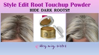 A GREAT solution for Dark Roots on a synthetic wig that really works!!!  Root Touch Up Powder!