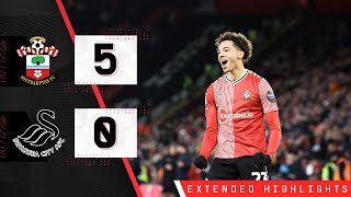 EXTENDED HIGHLIGHTS: Southampton 5-0 Swansea City | Championship