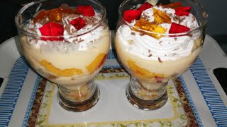 MACMACANKA AFURKA KADIB /CUNTO RAMADHAN /FRUIT CUSTARD TRIFLE RECIPE