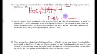IB Physics Kinematic Equations Level 4 Video Solutions