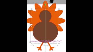 Design a Turkey in Silhouette Studio + Free SVG DXF File