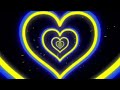 heart tunnel neon light fast love for ukraine yellow u0026 blue