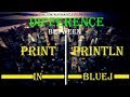Difference between print & println with examples