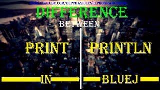 Difference between print & println with examples