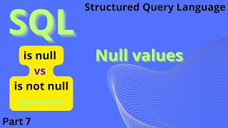SQL null values tutorial in Hindi@arvindprogramming