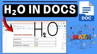 How To Type H2O In Google Docs | Subscript In Google Docs