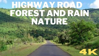 Highway Road Car Vehicle Clouds Forest and Rain Nature | ಹೆದ್ದಾರಿ ರಸ್ತೆ  ಅರಣ್ಯ ಮತ್ತು ಮಳೆ ಪ್ರಕೃತಿ.