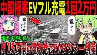 極寒で電力崩壊寸前！EV満充電が1回2万円に急騰…タクシー連鎖倒産が止まらない中国経済の末路とは？【ずんだもん＆ゆっくり解説】