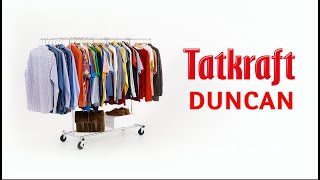 Tatkraft Duncan Schwerlast 100 kg Kleiderstange mit Schuhregal Schwerlast Kleiderständer auf Rädern