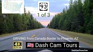 1 of 3 Driving Entire Highway US-93 South. Montana, Idaho, Nevada, Arizona 4K  Dash Cam Tours 2020