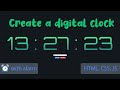 Create a simple digital clock with alarm features using HTML, CSS & JavaScript