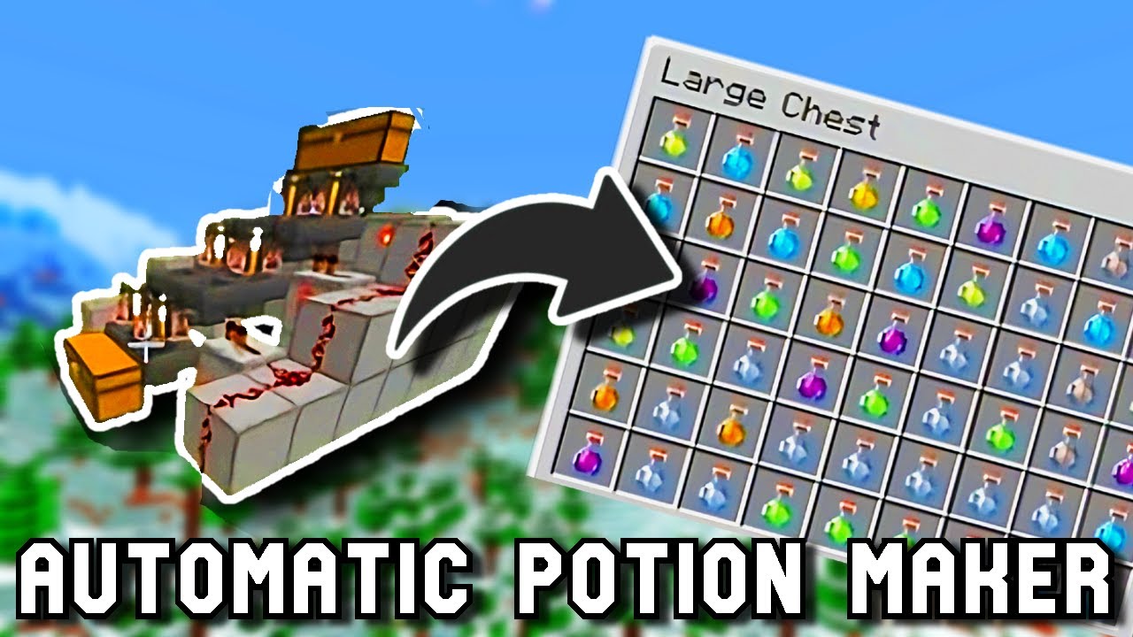How To Make A Simple Automatic Potion Maker In Minecraft Youtube