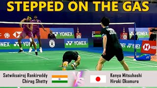 STEPPED ON THE GAS | Satwiksairaj Rankireddy/Chirag Shetty VS Kenya Mitsuhashi/Hiroki Okamura