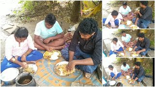 Swathi Allagadda family eating wild Chicken in Forest