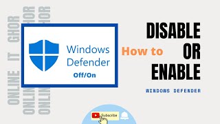 How to Disable or Enable Windows Defender on Windows 10🔥 Turn Off /On Windows Defender in Window 10🔥