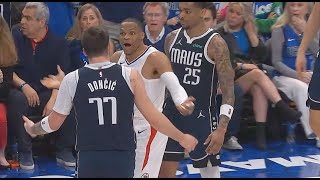 Russell Westbrook Fights Luka Doncic & PJ Washington In Ejection!  Mavericks vs Clippers Game 3