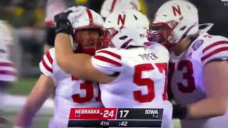 Chris Kolarevic Game Winning Interception Nebraska Husker Football vs Iowa 11/25/22 #huskers #gbr