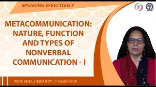 Metacommunication: Nature, Function and Types of Nonverbal Communication I