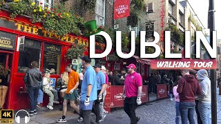 DUBLIN, Ireland Walking Tour 4K | Lively Street View 2023 4K 60 FPS