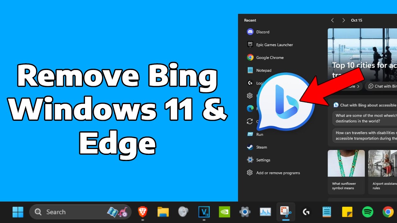 How To Remove Bing From Windows 11 Start Search Taskbar And Microsoft How To Remove Bing From Windows 11 Start Search Taskbar And Microsoft