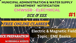 1.EMF basics #tnmaw#cmwssb #ece #eee #electrical #freeclasses #testbatch #material #emft in Tamil