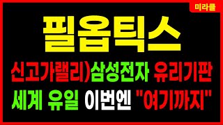 필옵틱스 🔴신고가 급등랠리)무조건 \