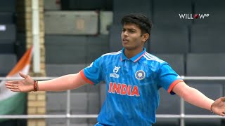 Raj Limbani 3 wickets vs Australia U19 | Final - AU19 vs IN19
