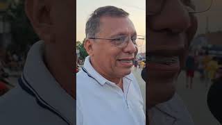 Esse repórter entrevistando o ex-prefeito Aldenir