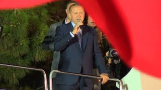 Erdogan appears before massive crowds after victory declaration
