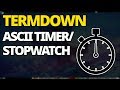 Termdown: A CLI ASCII Timer/Stopwatch