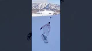 Snowboard Training in Japan Hakuba🏂  #滑雪 #snownsurf #平花 #單板滑雪 #滑雪場 #travel #hakuba #snowboard