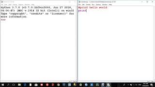 Print hello world + get input from user using python