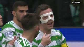 Celtic Players Celebrate with Fans after Winning the League