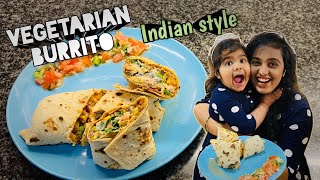 Easy Vegetarian Burrito at home | Indian style healthy burrito