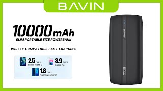 BAVIN PC087 10000mAh Slim Portable Size Powerbank Dual input and Output for Micro \u0026 Type-C