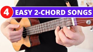 Easy 2 Chord Songs!  Beginner Ukulele Tutorial
