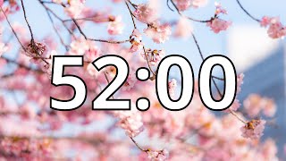 52 Minutes Timer with Music | Cherry Blossom Timer