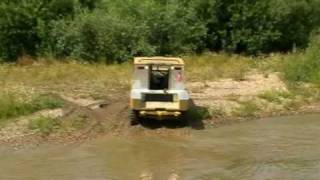 Offroad Uaz and some other vehicles river crossing I.