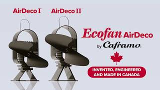 Ecofan AirDeco Heat Powered Stove Fan - Superior Performance, Contemporary Design