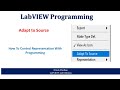Adopt to source |How To Control Representation With Programming | LabVIEW Programming Nitesh Pradhan
