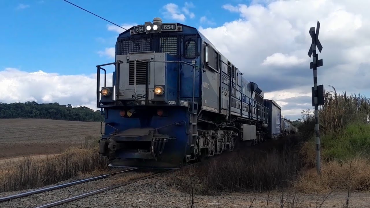 Trem Rumo Es43bbi 654 Carregado Com Tanqueiros Youtube