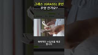 그래스(GRASS) 코인 알아보겠습니다