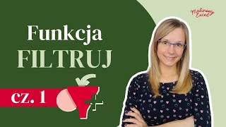 Dynamiczne filtrowanie funkcją FILTRUJ: jedno kryterium filtru