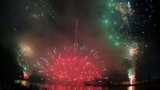 越前みなと大花火2018 水中花火と二尺玉