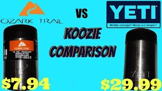 YETI vs OZARK TRAIL KOOZIE COMPARISON