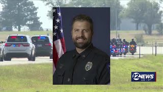Memorial service for fallen Hays officer Sgt. Scott Heimann on 12 News at 5