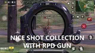 Nice Shot Collection With RPD Gun 16 kill Cod Mobile