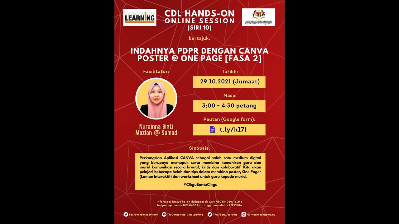 Cdl Hands On Online Session Siri 10 Indahnya Pdpr Dengan Canva