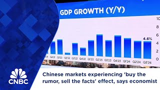 Chinese markets experiencing 'buy the rumor, sell the facts' effect, says economist