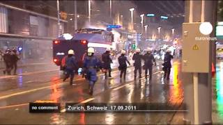 Violent fighting in Zurich